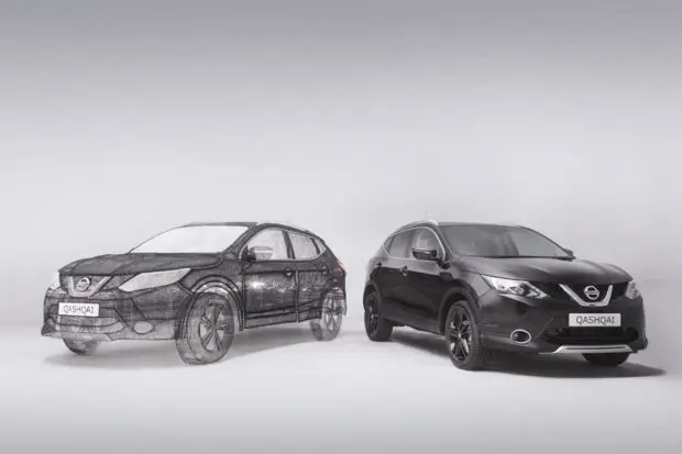 nissan-qashqai-mit-3d-stift-gezeichnet