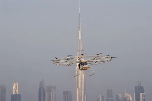 Autonomes Lufttaxi von Velocopter in Dubai (Foto: Road and Transport Authority of Dubai) 